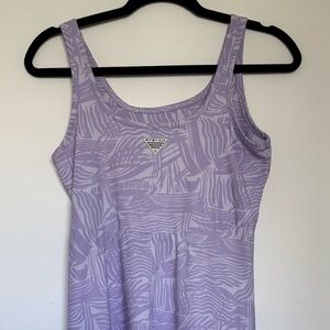 Columbia Lavender Midi Dress with Abstract Pattern